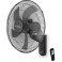 WALL FAN  15833R 45cm ΜΕΤΑΛΛΙΚΟΣ 65W BLACK ME R/C